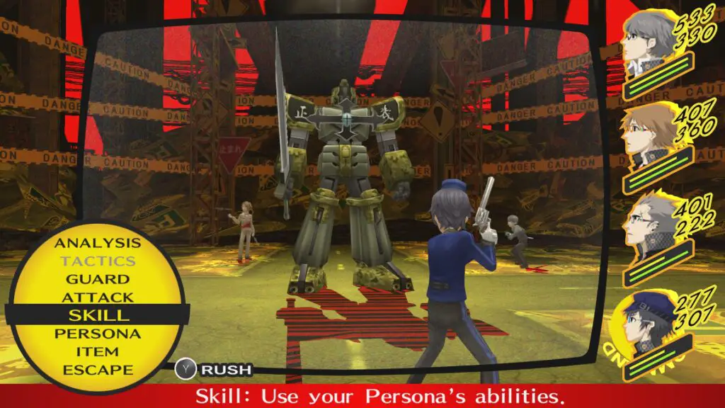 Persona 4 Golden combat